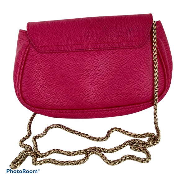 FURLA Raspberry Pink Mini Bow Chained Crossbody - Picture 3 of 9